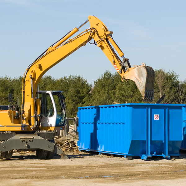 what size residential dumpster rentals are available in Thorntonville